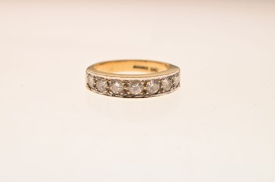 Lot 10 - Diamond seven-stone 18ct gold half eternity ring