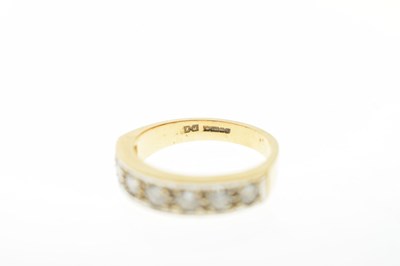 Lot 10 - Diamond seven-stone 18ct gold half eternity ring