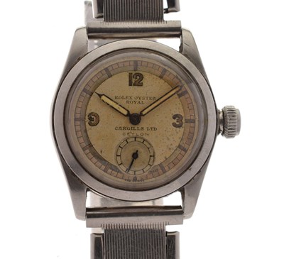 Lot 58 - Rolex - Gentleman's early 20th century mid-size Oyster Royal bracelet watch