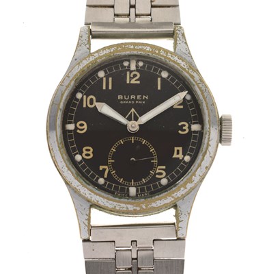 Lot 70 - Buren - Gentleman's Grand Prix 'Dirty Dozen' British military issue bracelet watch