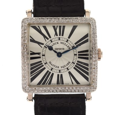 Lot 75 - Franck Muller - Gentleman's Master Square 18ct white gold cased wristwatch, ref. 6002 M QZ