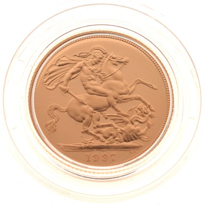 Lot 296 - Royal Mint - Elizabeth II gold proof sovereign, 1997