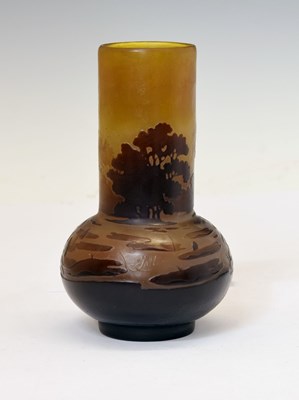 Lot 241 - Emile Gallé, cameo glass 'Lily Pond' vase