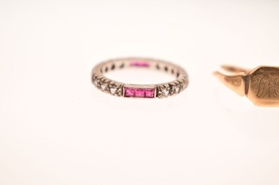 Lot 80 - 1960s 9ct white gold eternity ring
