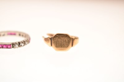 Lot 80 - 1960s 9ct white gold eternity ring