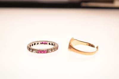 Lot 80 - 1960s 9ct white gold eternity ring