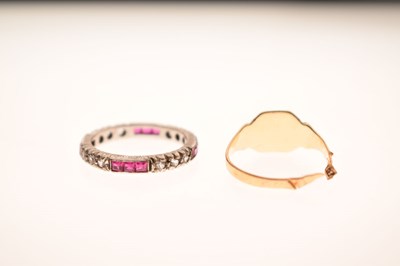 Lot 80 - 1960s 9ct white gold eternity ring