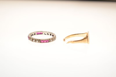 Lot 80 - 1960s 9ct white gold eternity ring