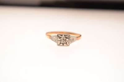 Lot 6 - Illusion set old-cut diamond single stone ring