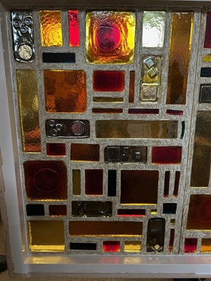 Lot 392 - Whitefriars glass architectural tile panel