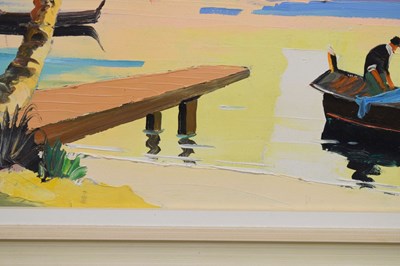 Lot 354 - Cecil Rochfort D'Oyly John (British, 1906-1993) - Oil on canvas - 'West Indian beach near Port of Spain'