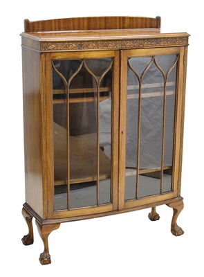 Lot 441 - Mahogany display cabinet, circa 1920s