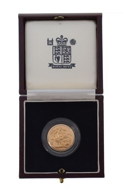Lot 95 - Queen Elizabeth II Royal Mint gold proof sovereign, 1996