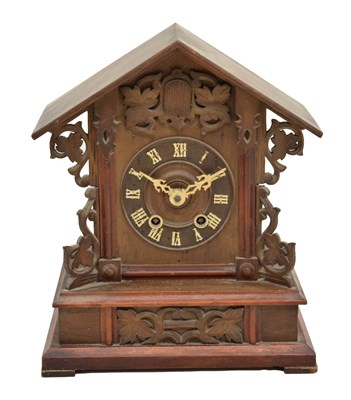 Lot 420 - Early 20th century cuckoo bracket clock