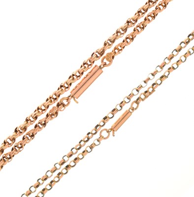 Lot 49 - Two Victorian gold necklaces