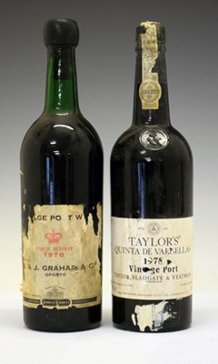Lot 280 - Bottle of Graham's Vintage Port, 1970, together with