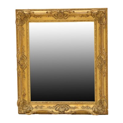 Lot 620 - Gilt gesso rectangular wall mirror circa 1900