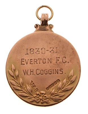 Lot 63 - Football League 1930-31 Division Two Championship medal to William 'Billy' Coggins of Everton
