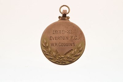 Lot 63 - Football League 1930-31 Division Two Championship medal to William 'Billy' Coggins of Everton