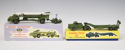 Lot 242 - Dinky Supertoys - 660 'Tank Transporter' and 666 'Missile Erector Vehicle'