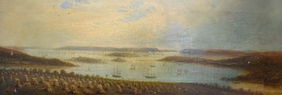 Lot 484 - F. A. Foster (early 19th Century) -  panoramic oil on canvas
