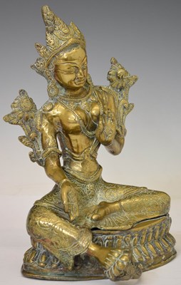 Lot 321 - Tibetan bronze figure of Tara
