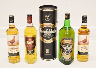 Lot 356 - Glenfiddich Pure Malt Scotch Whisky, Famous Grouse Scotch Whisky, and Grant's Scotch Whisky