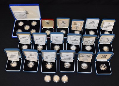 Lot 146 - Collection Royal Mint silver proof £1 coins