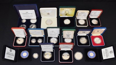 Lot 148 - Collection of Channel Island silver proof presentation and commemorative coins
