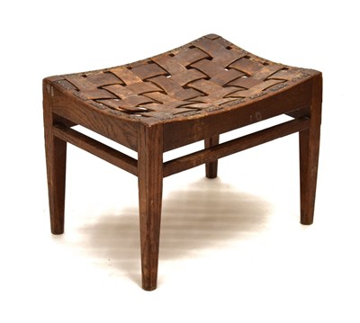 Lot 504 - Lakeland Arts & Crafts oak stool from the workshops of Arthur W. Simpson
