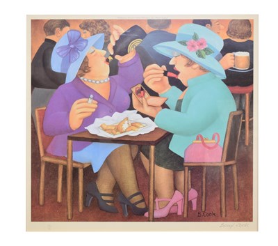 Lot 369 - Beryl Cook (1926-2008) - Signed limited edition print - 'Ladies Who Lunch'