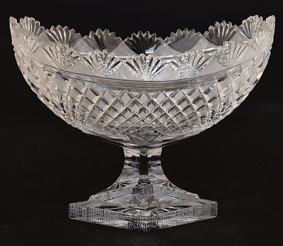 Lot 286 - Irish Regency-type cut glass pedestal bowl