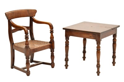 Lot 440 - 19th century child's highchair on table base
