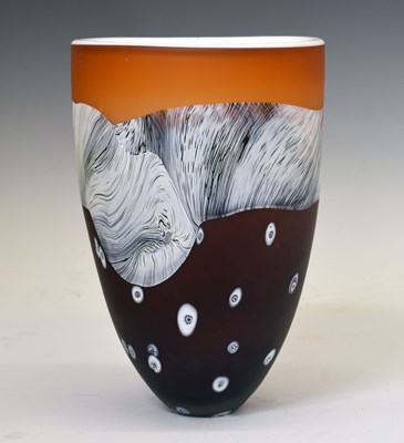 Lot 424 - Paul Barcroft - Studio glass vase