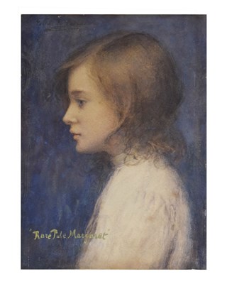 Lot 377 - Early 20th century English School - Watercolour portrait - 'Rose Pale Margaret'