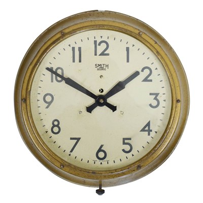 Lot 411 - Smith 'Sectric' gilt metal framed electric wall clock
