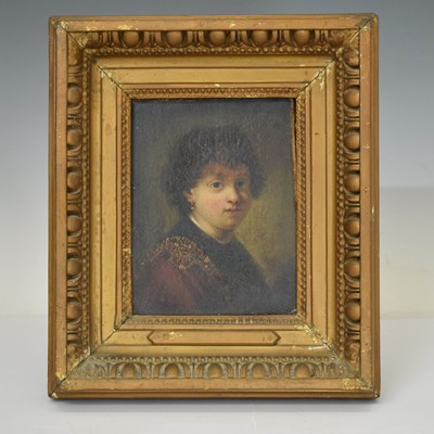 Lot 375 - After Rembrandt, 19th century school - Oil on canvas