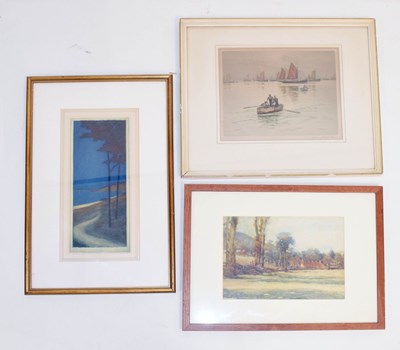 Lot 398 - Coloured etching after Henry G Walker, etc
