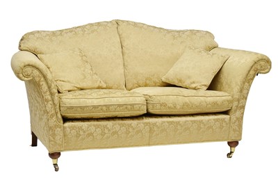 Lot 460 - Duresta style two-seater Damask upholstered sofa