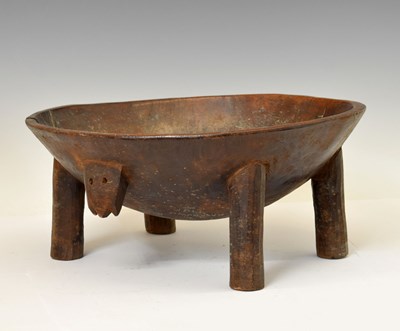 Lot 253 - Fijian carved hardwood Kava bowl