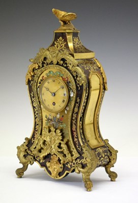 Lot 541 - Mid 19th Century French boulle mantel clock