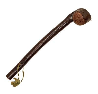 Lot 242 - Irish Folk Art carved rootwood shillelagh, circa 1900