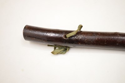 Lot 242 - Irish Folk Art carved rootwood shillelagh, circa 1900