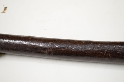 Lot 242 - Irish Folk Art carved rootwood shillelagh, circa 1900