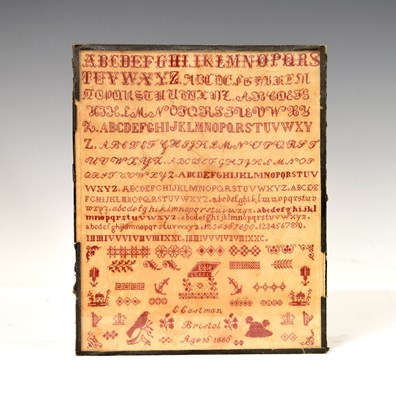 Lot 221 - Bristol orphanage Victorian needlework sampler