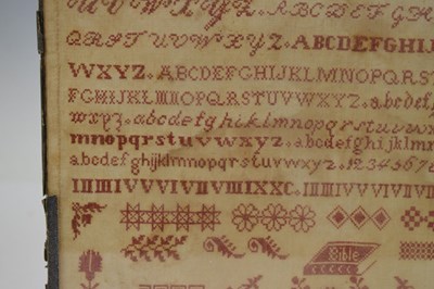 Lot 221 - Bristol orphanage Victorian needlework sampler