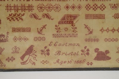 Lot 221 - Bristol orphanage Victorian needlework sampler