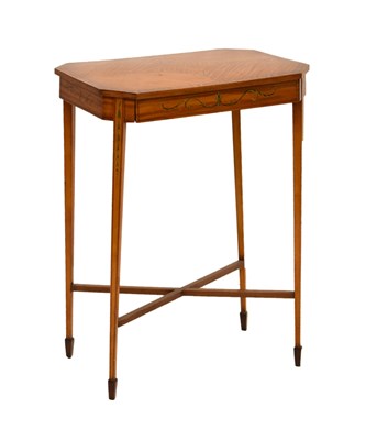 Lot 516 - Satinwood painted occasional table