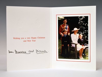 Lot 227 - Royal Interest - Prince and Princess of Wales 1989 Christmas Card