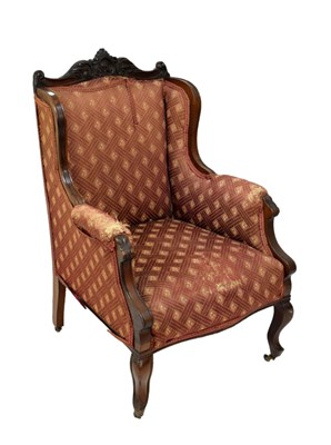 Lot 707 - Arm chair - red covering